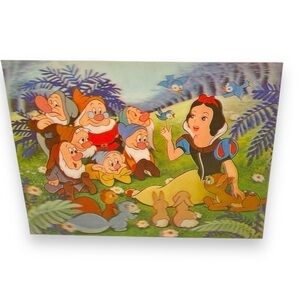 Vintage Disney Snow White & the 7 Dwarfs 3D Lenticular Postcard